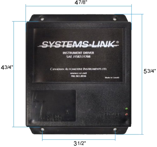 Systems-Link, Databus gauge driver, j1708, j1939, dimensions
